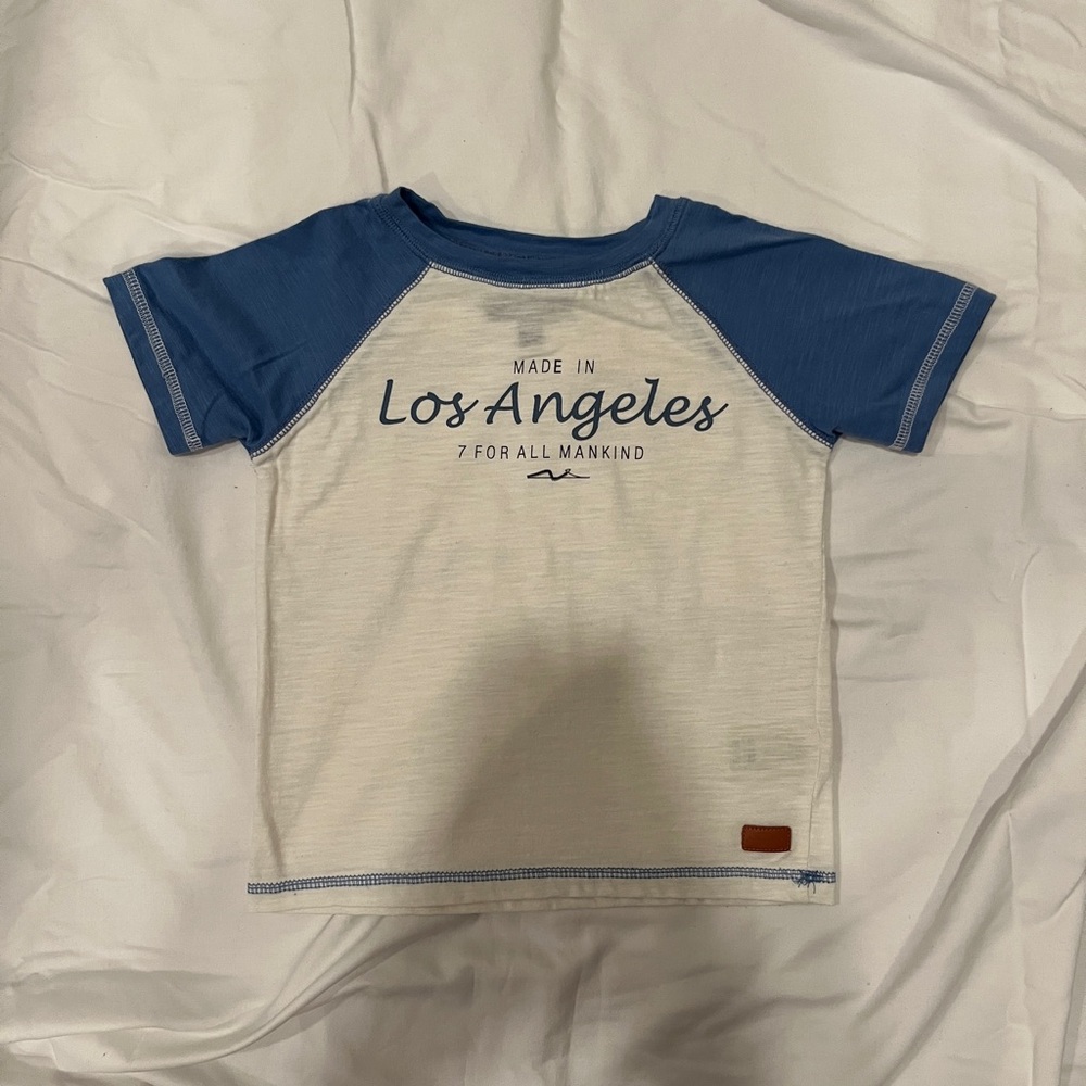 Toddler boy white tee